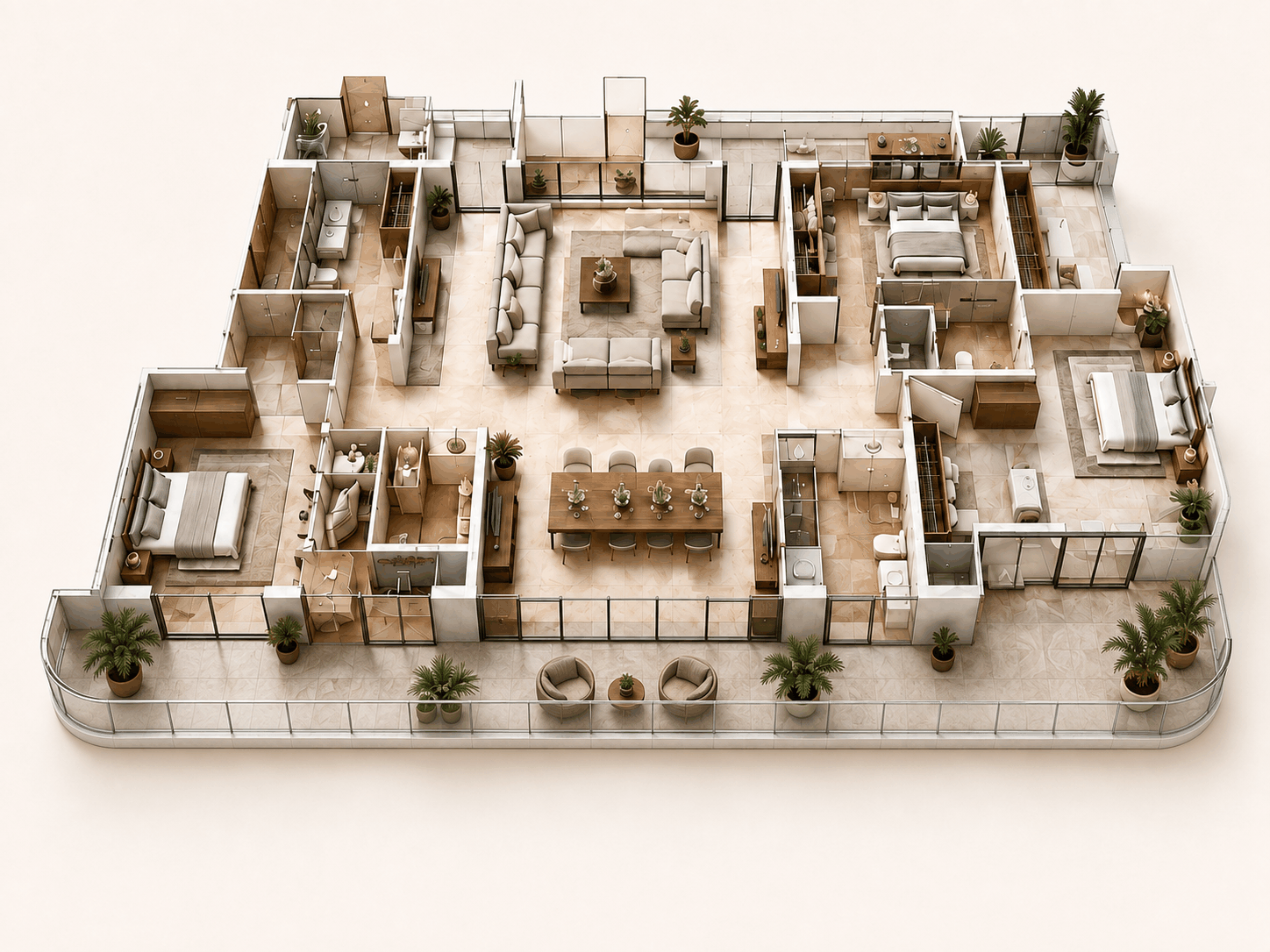 3 BHK floor plan