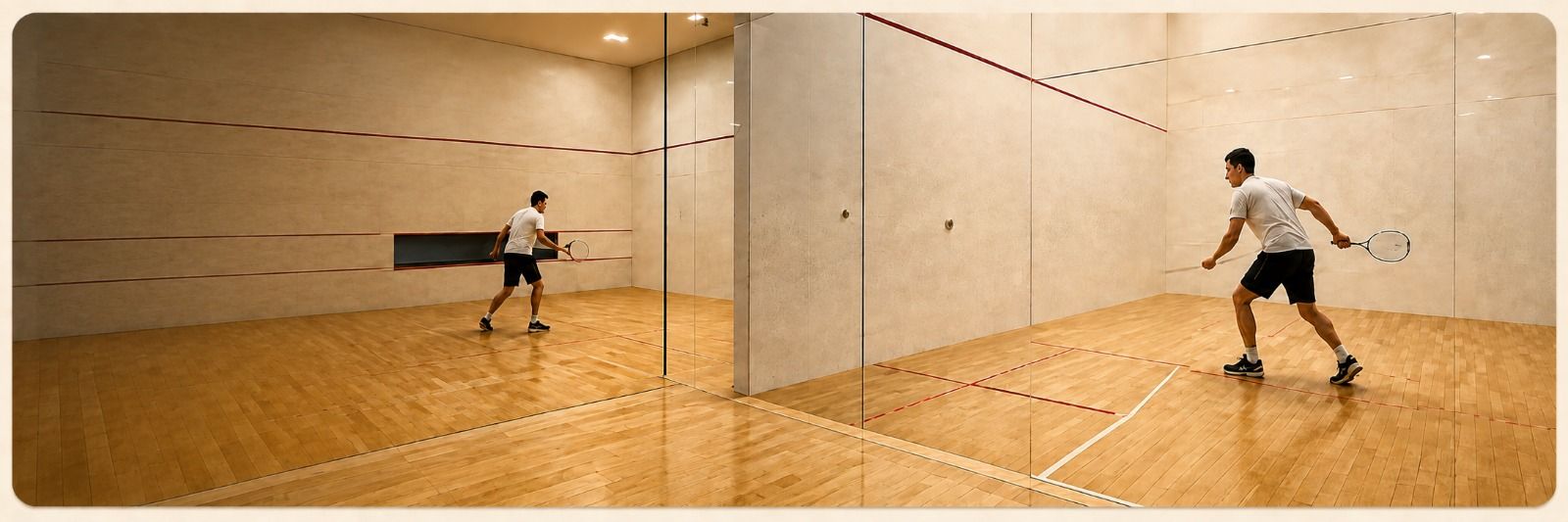 Indoor racquet and squash courts