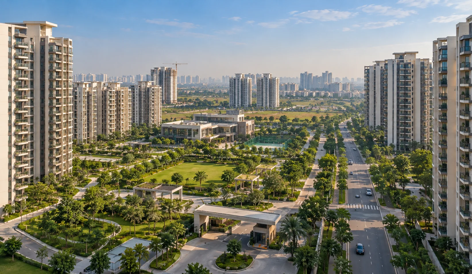 Modern residential developments in New Gurgaon sectors 80 to 90